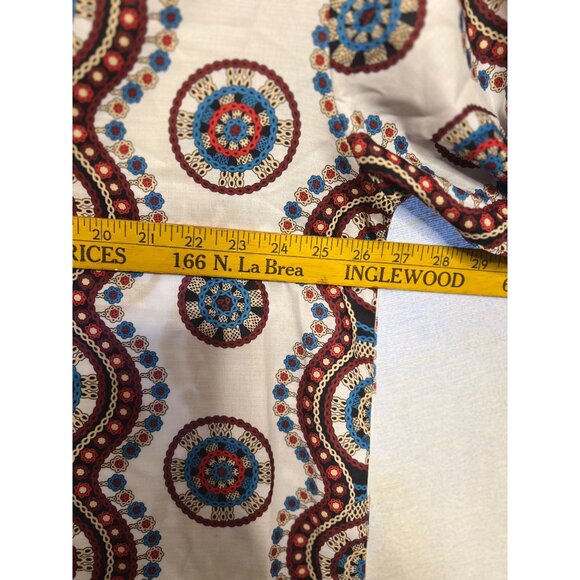 Bohemian 2XLTop Vibrant Medallion Lace-Up Front 1/2 Sleeves Light Breathable - Picture 15 of 16